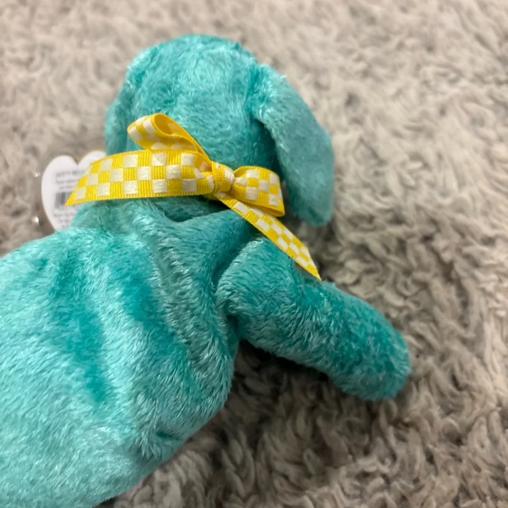 TY‎ Beanie Baby DIDDLEY Green Dog Beagle Retired DOB July 25, 2000